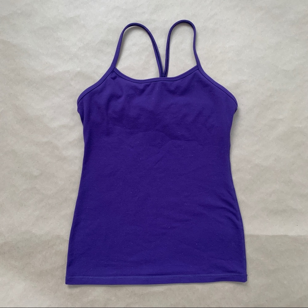 Purple Lululemon Power Y tank top